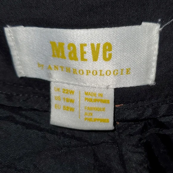 Maeve 18W, Plaid, Rhinestone, Anthropologie Tan Wide Leg Pants - Picture 2 of 8